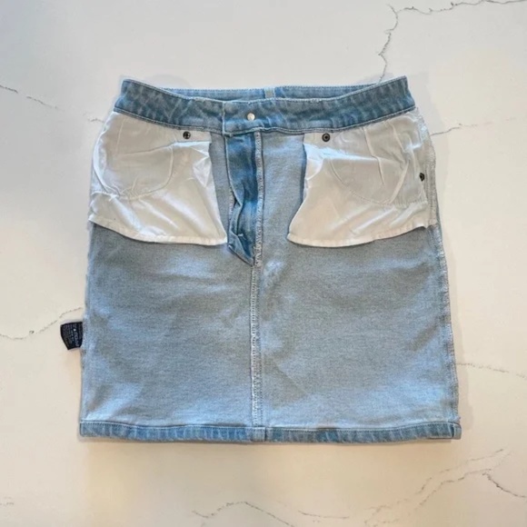 All About Eve Light Blue High-Waisted Denim Pencil Skirt – Size 6 - Picture 6 of 13